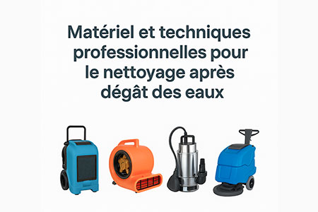 Matériel et techniques professionnelles de nettoyage apres degat des eaux