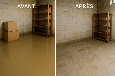 Inondation d’une cave à Paris après fortes pluies