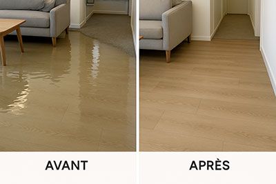 Rupture de canalisation dans un appartement de 60 m²  de Marseille